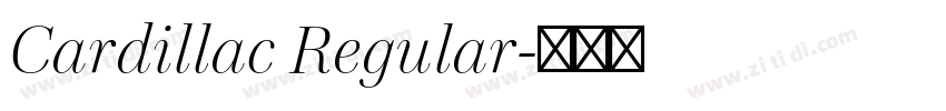 Cardillac Regular字体转换